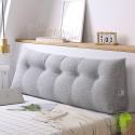 SOGA 2X 120cm Silver Triangular Wedge Bed Pillow Headboard Backrest Be